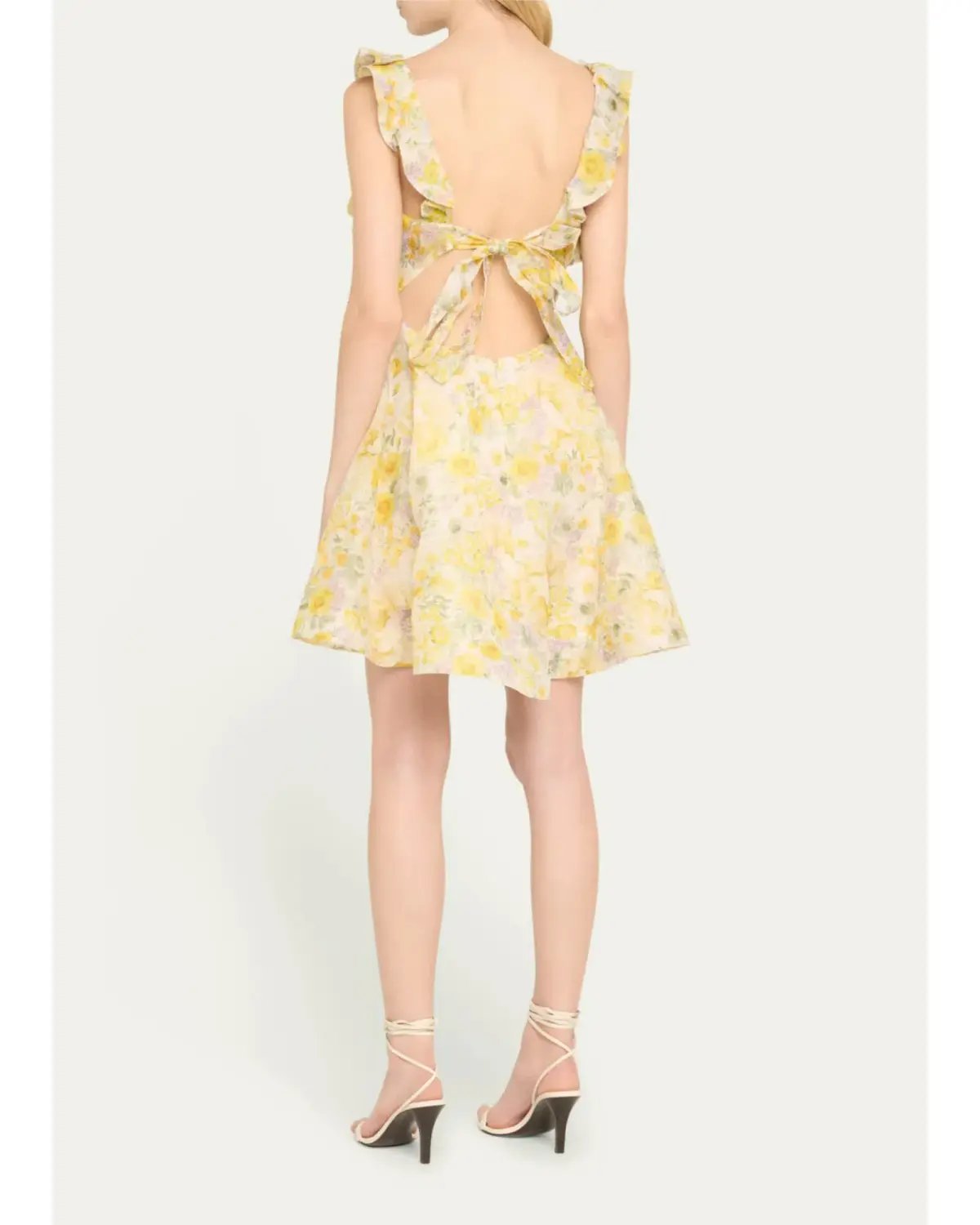 Zimmermann The Harmony Frilled Mini Dress in Citrus Garden Print Size 1 / AU 10 photo 2