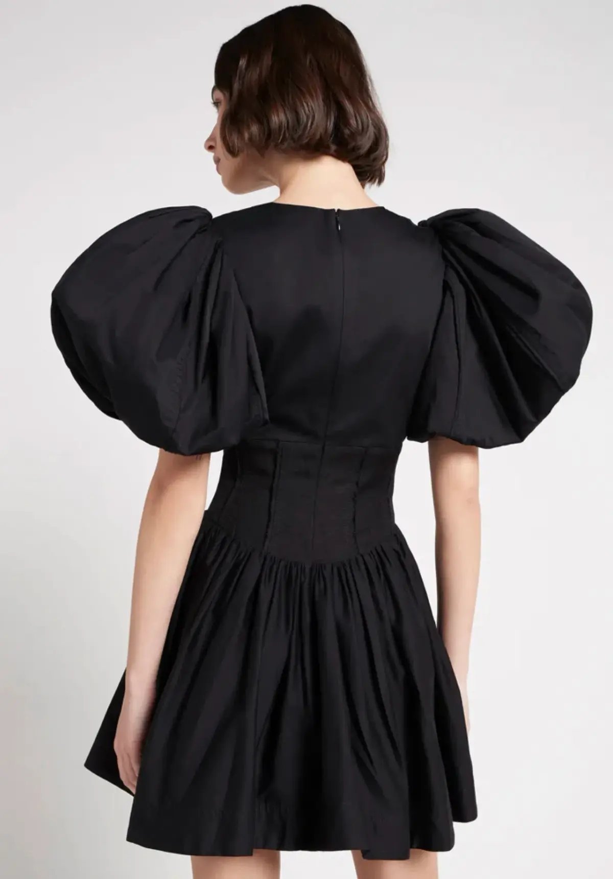 Aje Gianna Puff Sleeve Mini Dress Black Size 12 photo 3