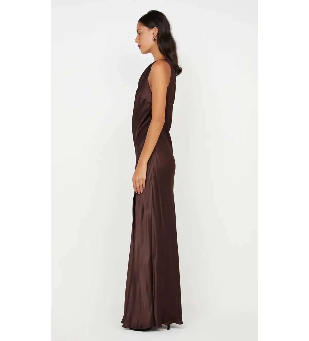 Bec & Bridge Sol Asym Maxi Dress Dark Chocolate Size AU 6 photo 3
