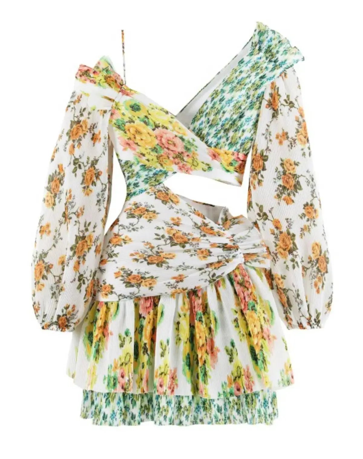 Zimmermann Golden Surfer Dress Floral Print Size 0/AU 8 photo 3