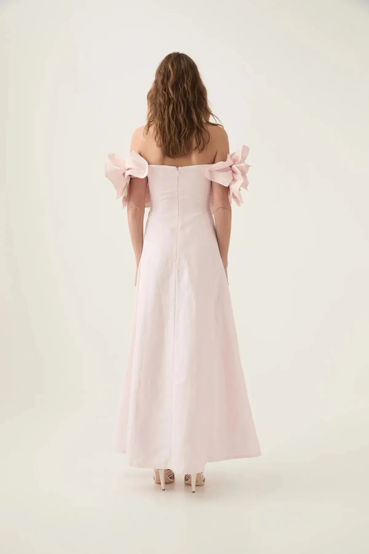 Aje Etta Midi Dress Pastel Pink Size 10 photo 3