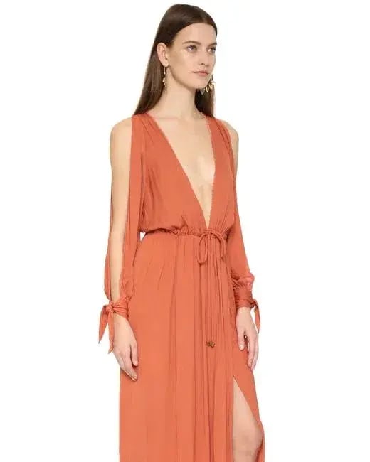 Bec & Bridge Shifting Sands Maxi Dress Rust Size 12 photo 2