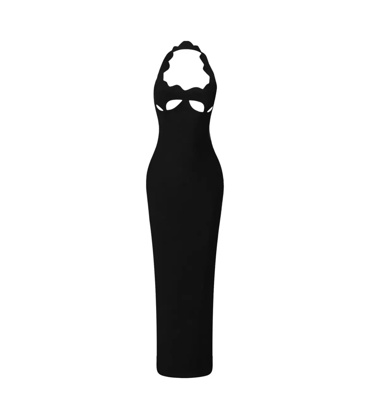 YG Collection Gianna Halter Maxi Gown Black Size AU 8 photo 3