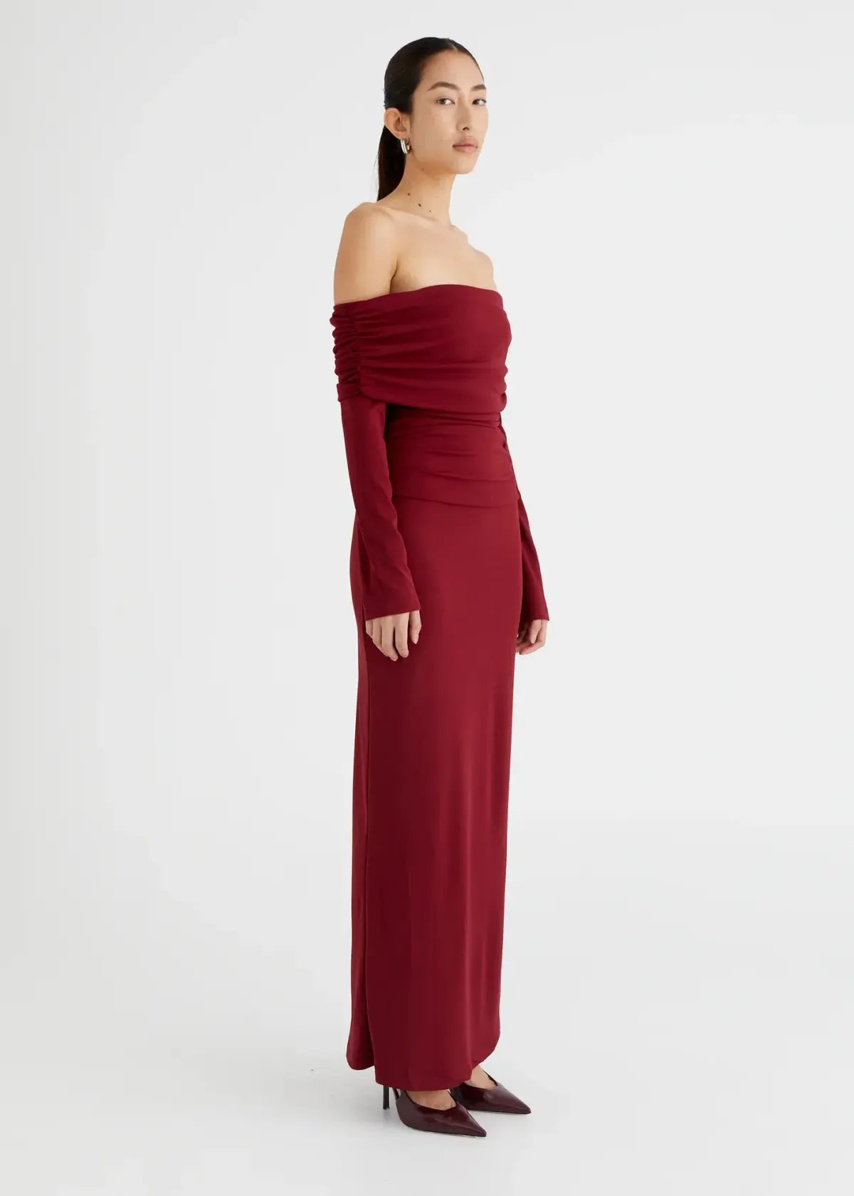 BENNI Lorena Maxi Dress Wine  Size 8 photo 2