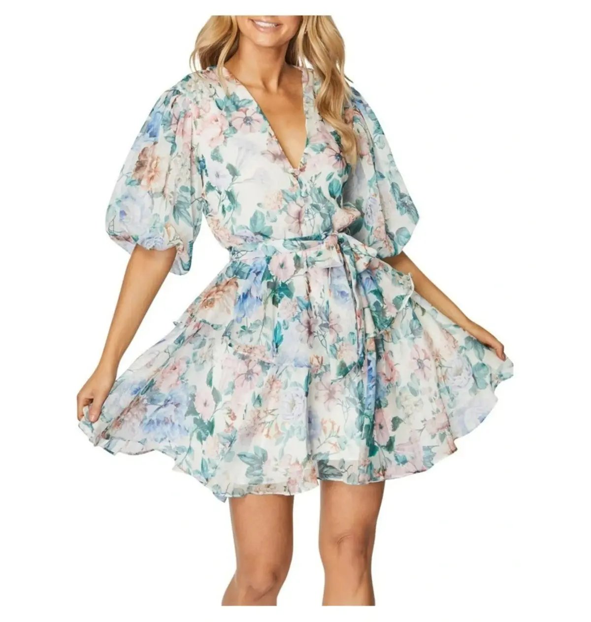 Pilgrim Riley Mini Dress Floral Size AU 8 photo 2