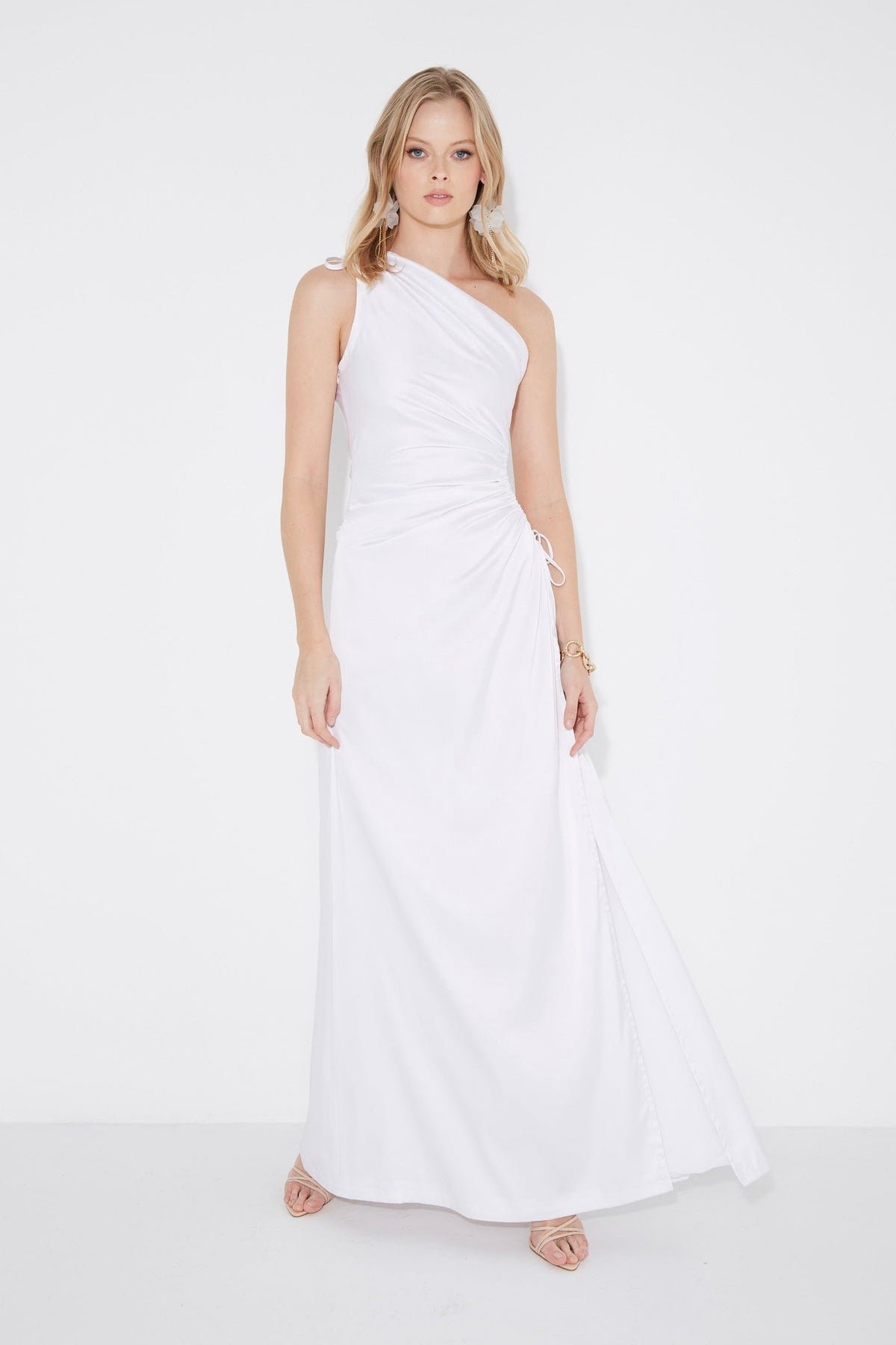 SONYA NOUR WHITE MAXI DRESS - WHITE photo 12
