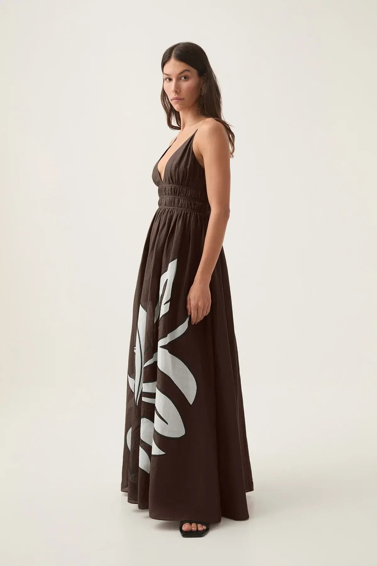Aje Planetary Maxi Dress Abstract Fern Carob Size AU 6 photo 2