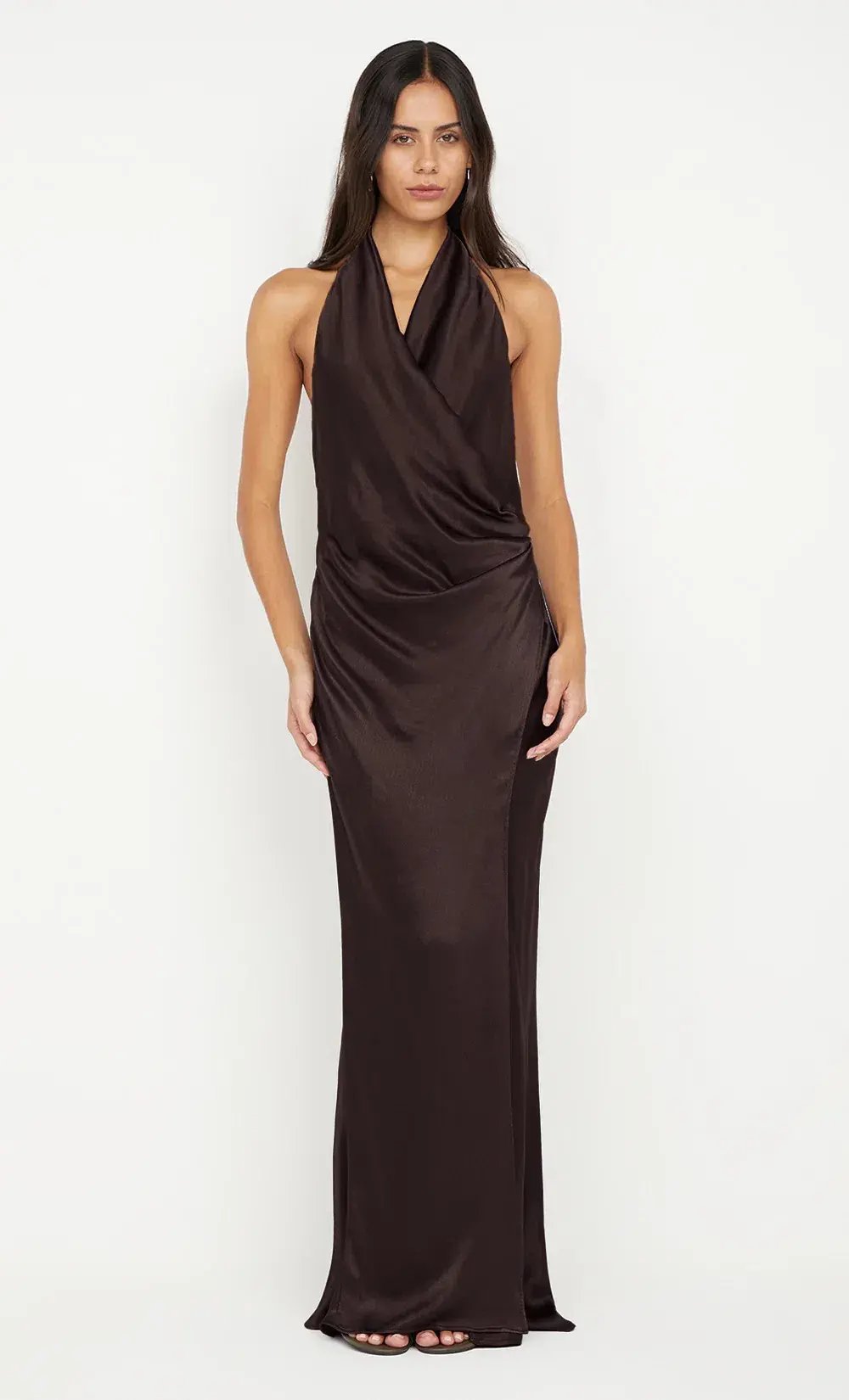BEC & BRIDGE ELISIA WRAP MAXI DRESS / DARK CHOCOLATE / SIZE 6 photo 6