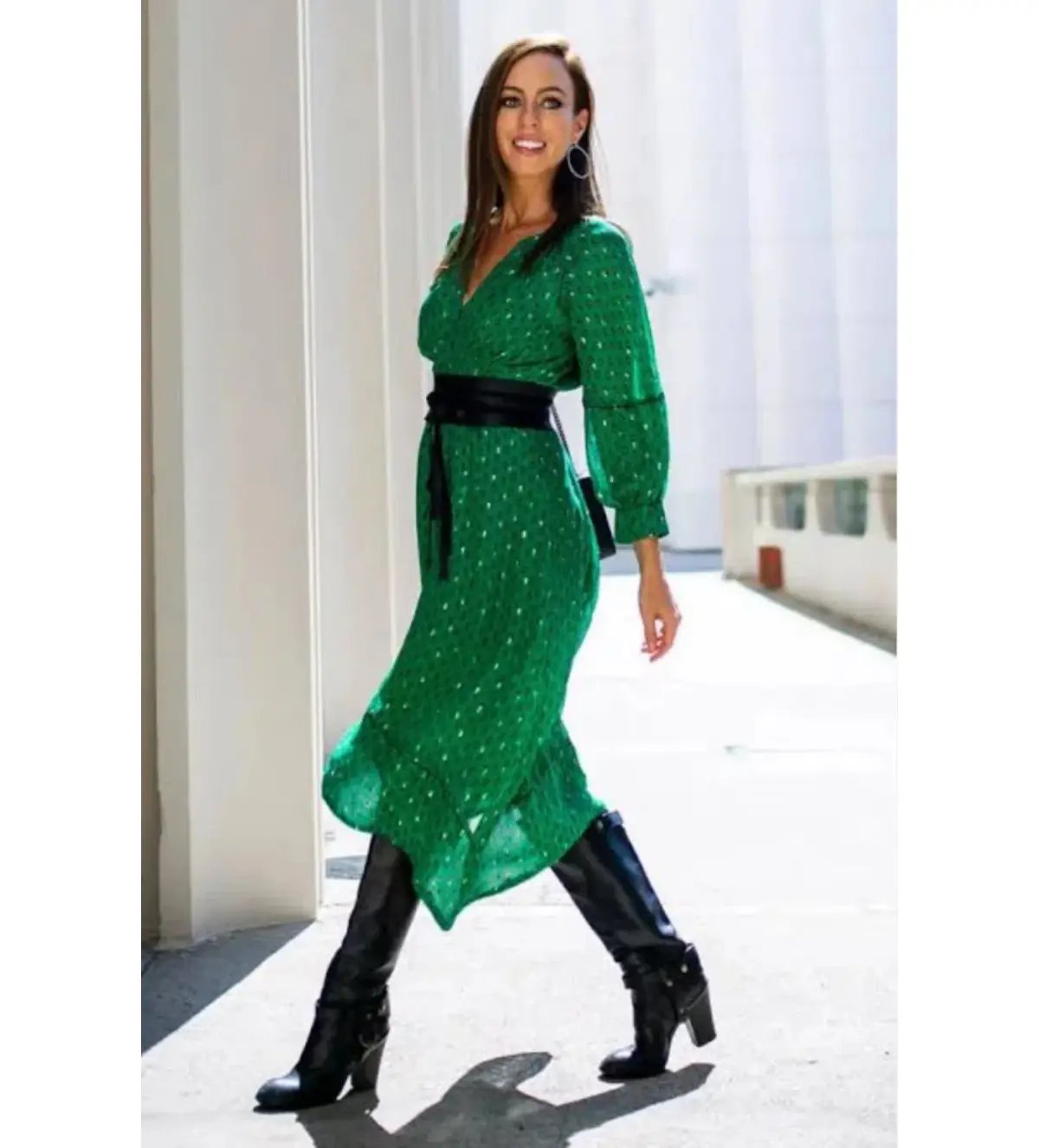Ba&Sh Cyana Midi Dress Green Print Size 1/AU 8-10 photo 8