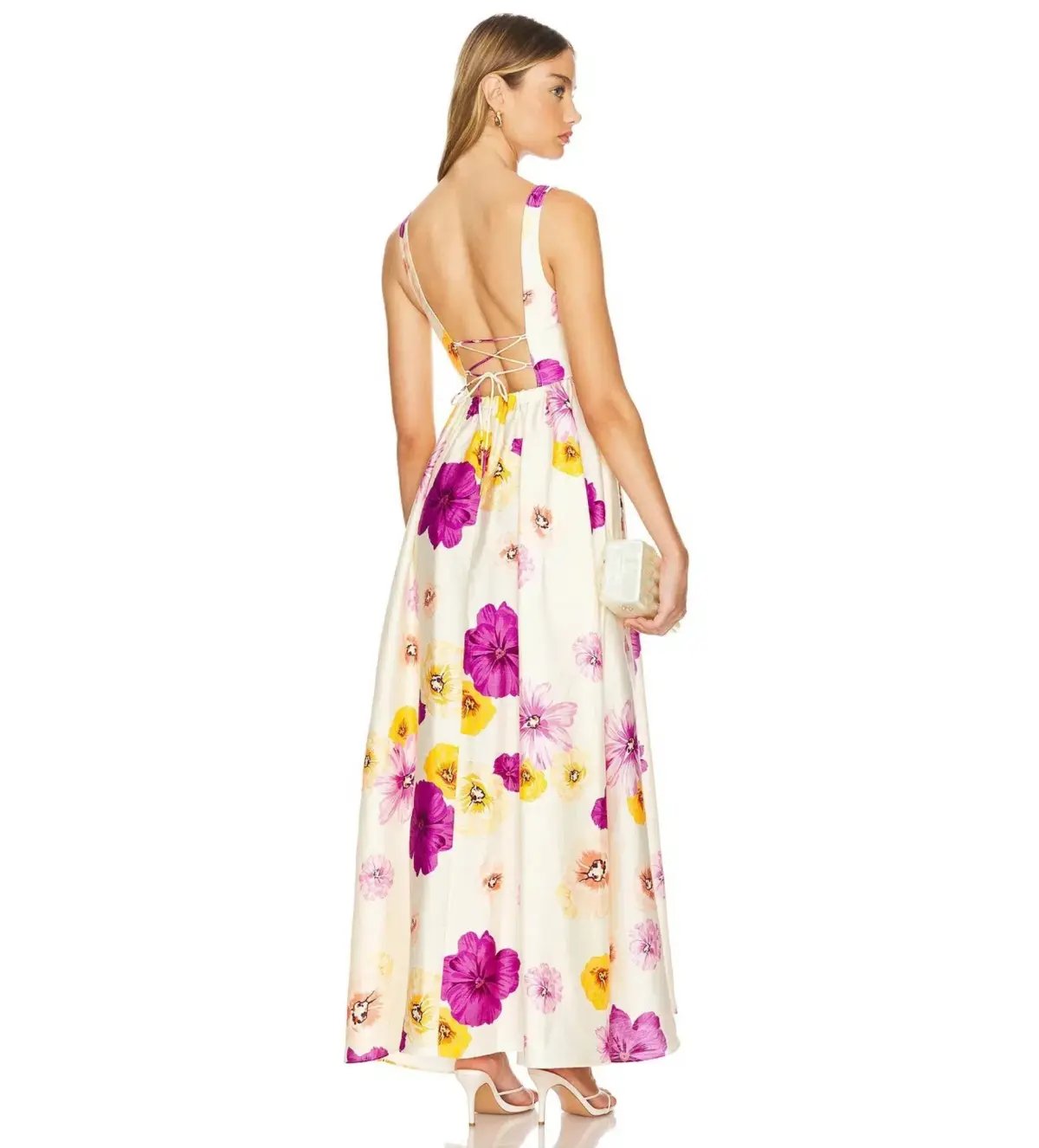 Acler Sandgate Maxi Dress Almond Poppy Size AU 8 photo 3