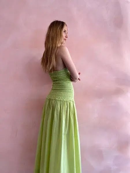 Bec & Bridge Solstice Strapless Maxi Dress Lime Size 6 photo 4