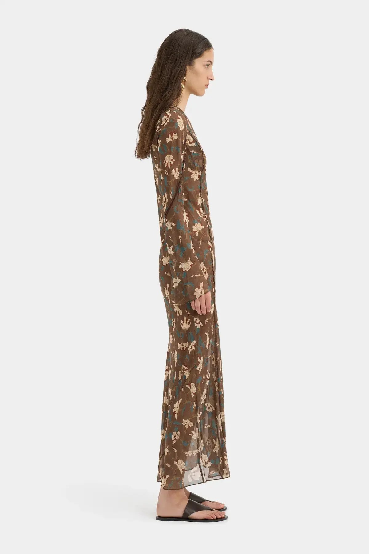 Sir Avellino Cascade Dress in Chocolate Fiore AU12 photo 3
