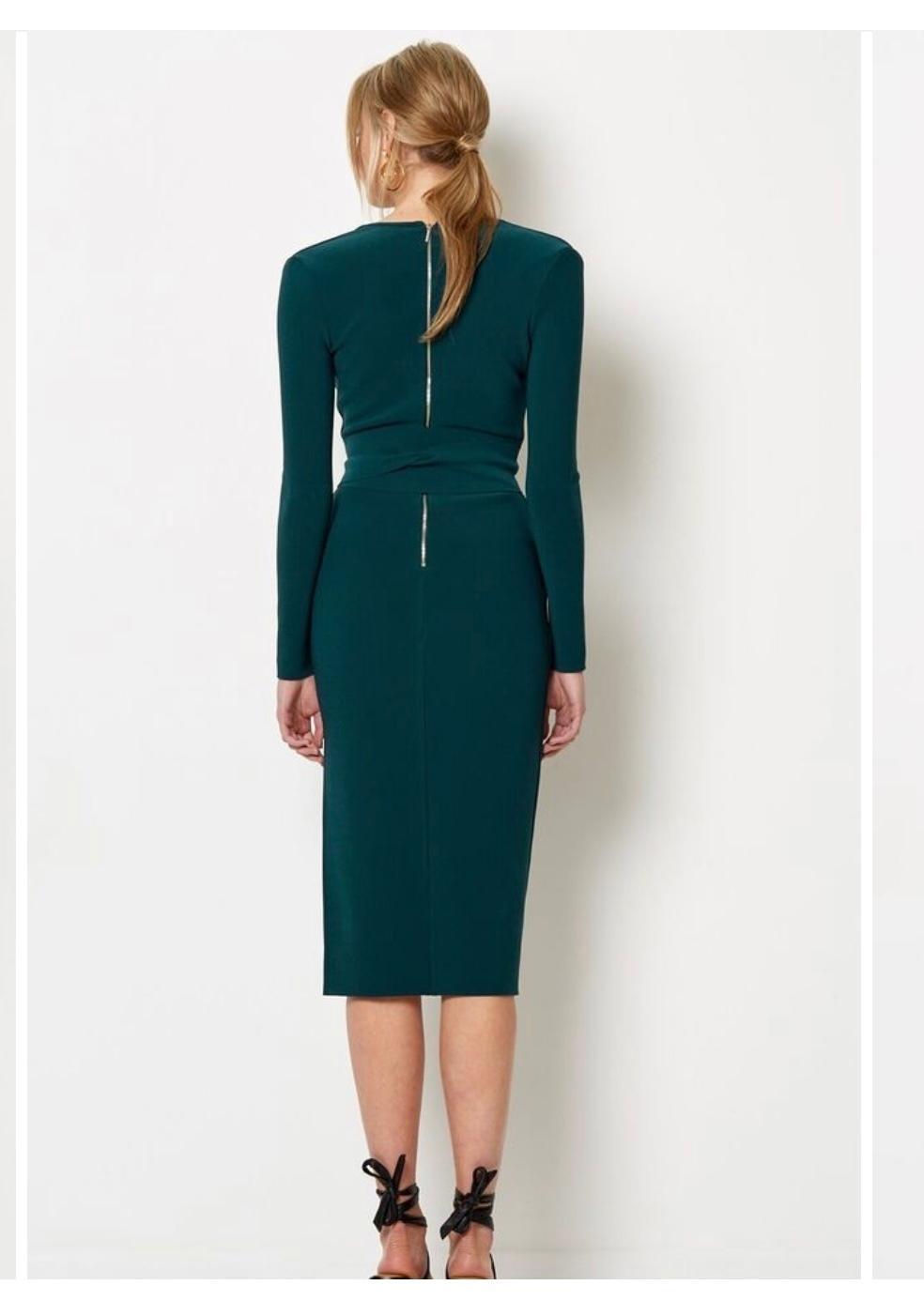 Tasha Midi Dress in Emerald photo 7