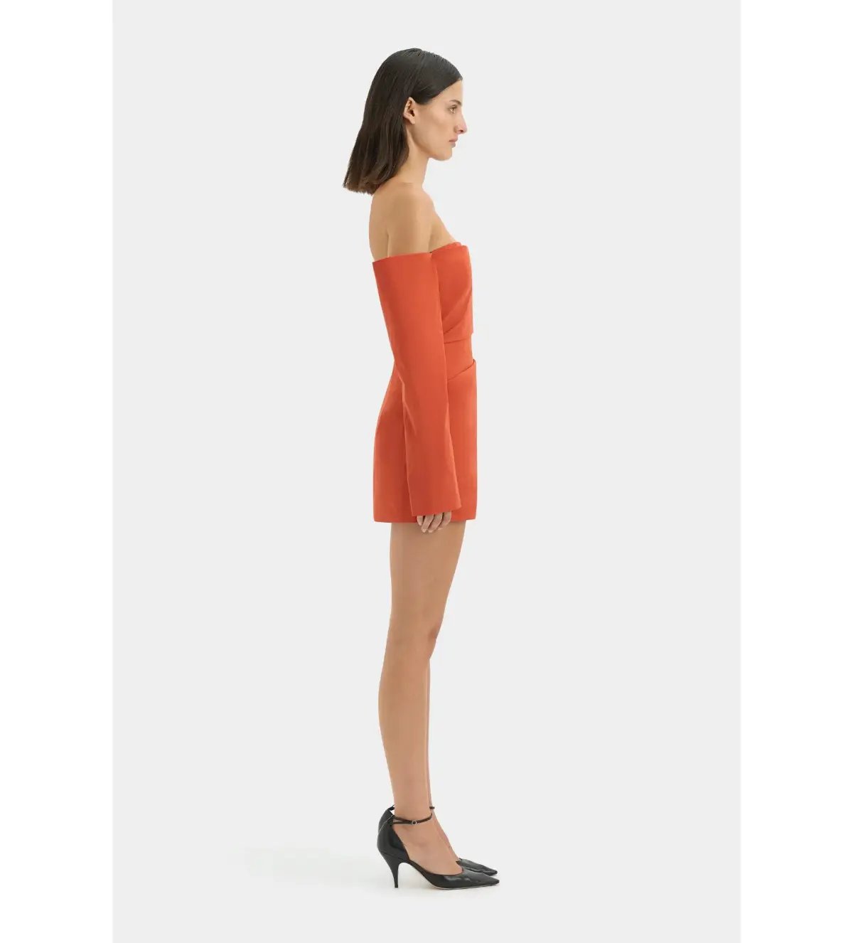 Sir the Label Rossana Off Shoulder Mini Dress Terracotta Size 0 AU 6 photo 2
