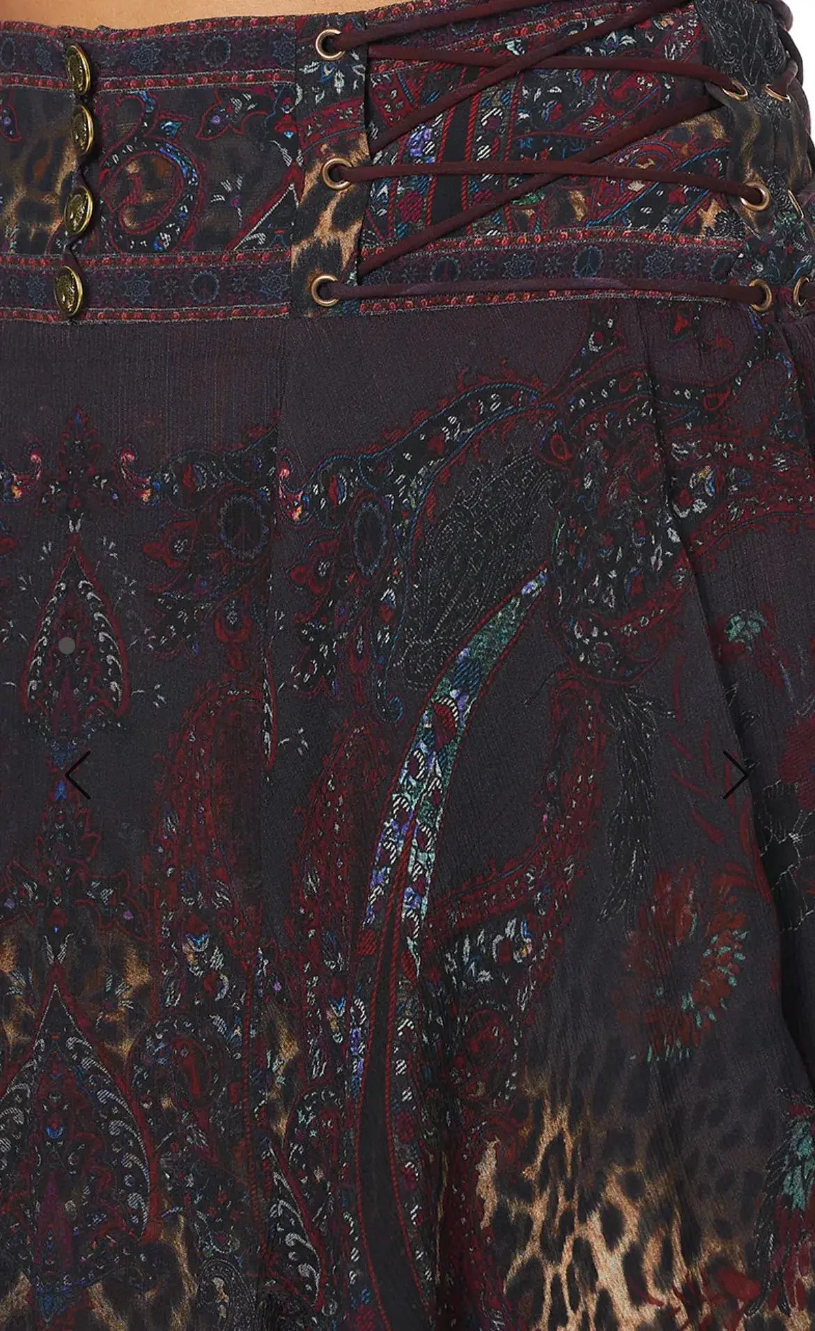 Camilla Layered Shaped Yoke Mini Skirt Print Size S/AU 8 photo 4