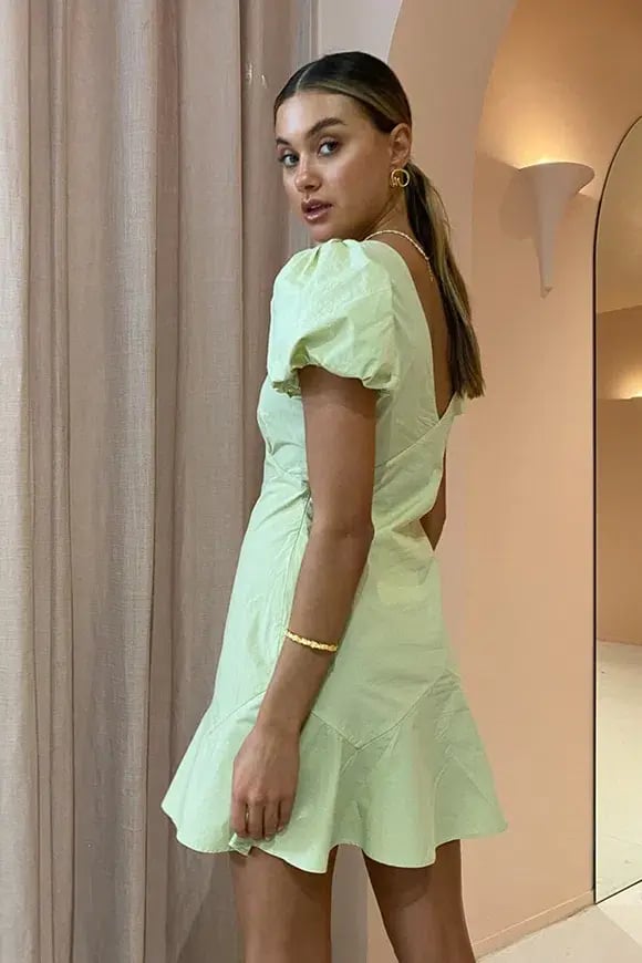 Sir the Label Mason Panelled Mini Dress in Pistachio Green Size 8 photo 5