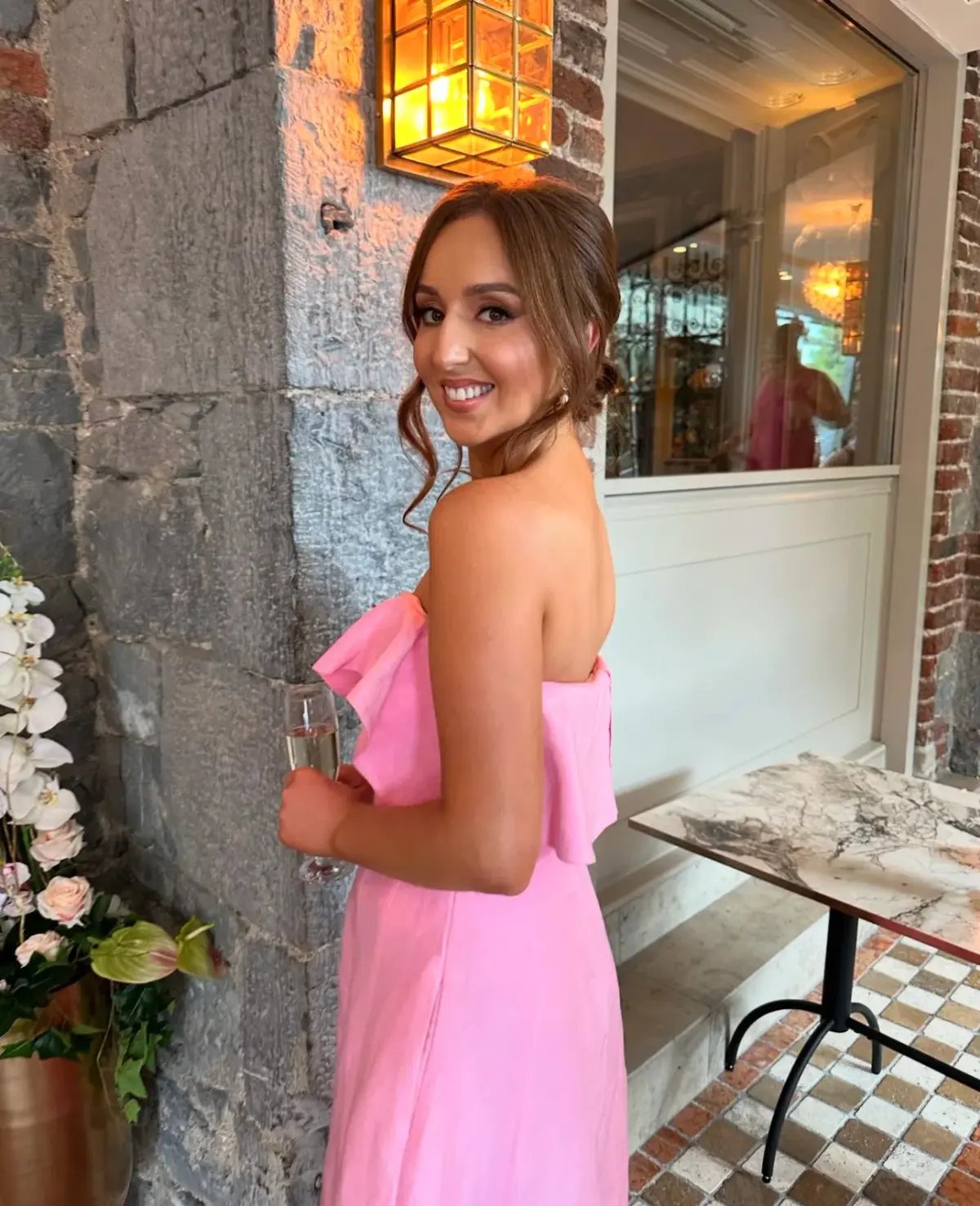 Aje Shallows Strapless Gown in Pink Size 8 photo 4