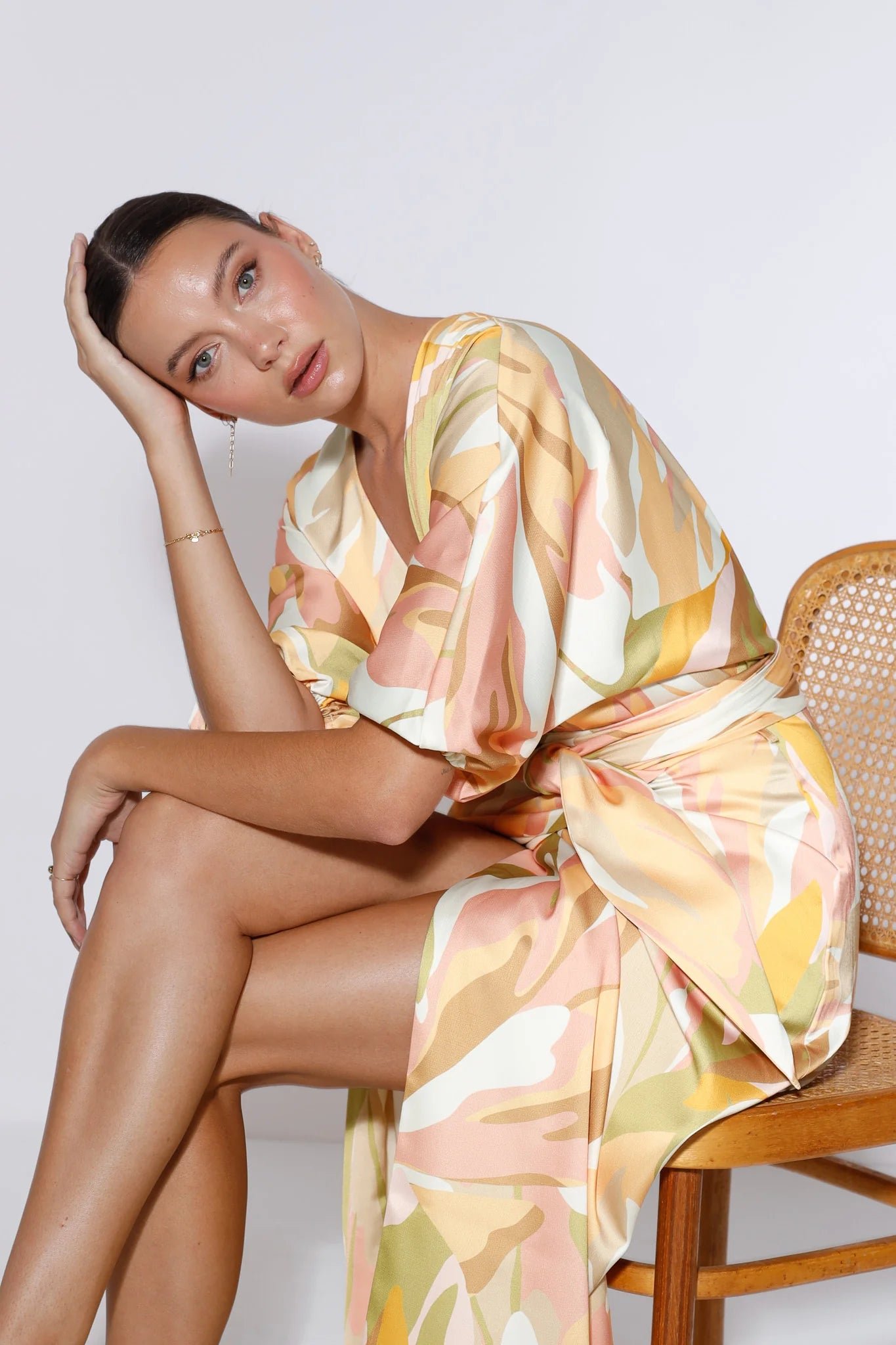 PASDUCHAS VISTA WRAP MIDI DRESS - SUNSET photo 3