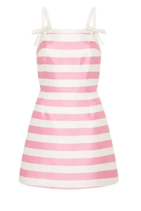 Rebecca Vallance Jocelyn Mini Dress Pink/White Size 10 photo 3