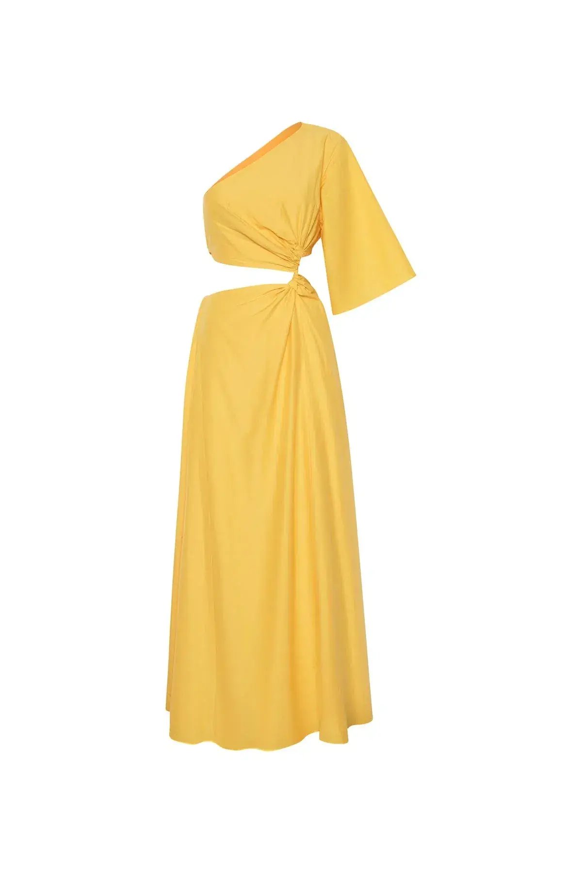 Camilla & Marc Wally One Shoulder Cut Out Maxi Dress in Honey Yellow Size 10 photo 8