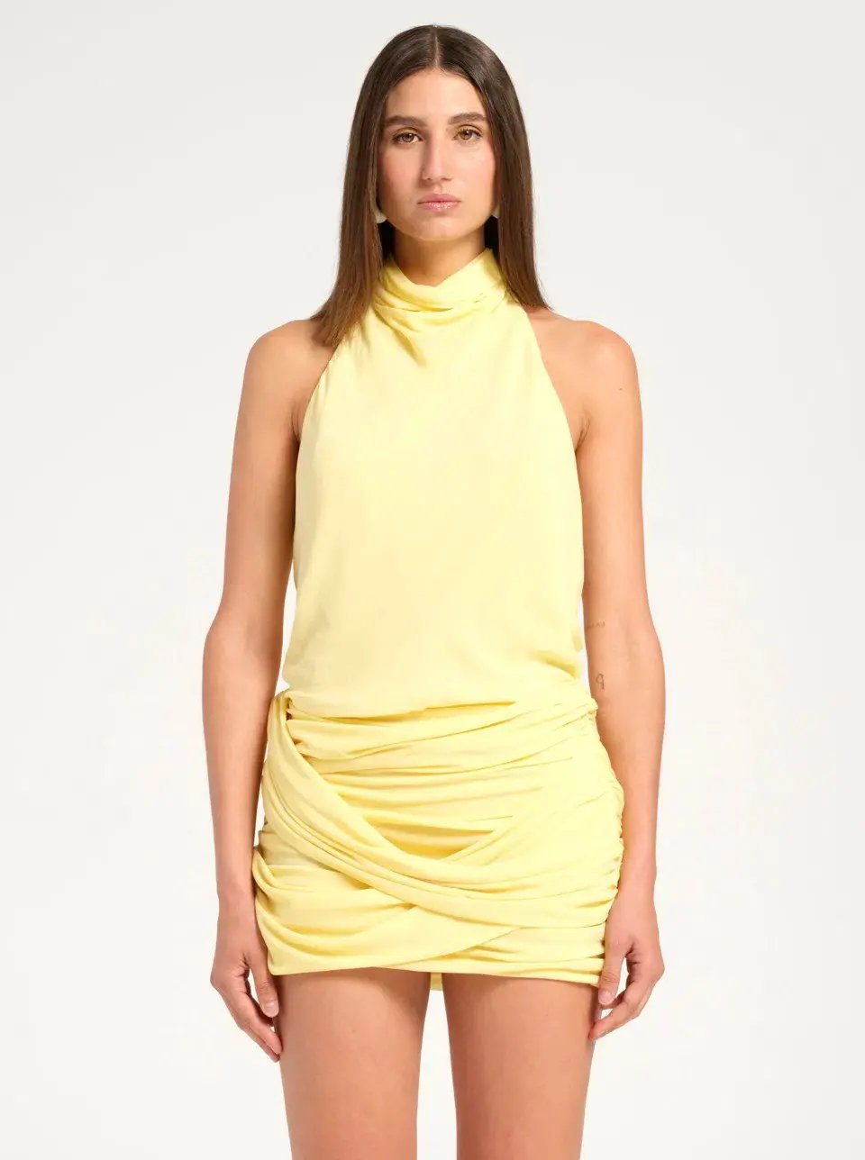 Benni Maisie Butter Yellow Mini Dress Size 8 photo 3