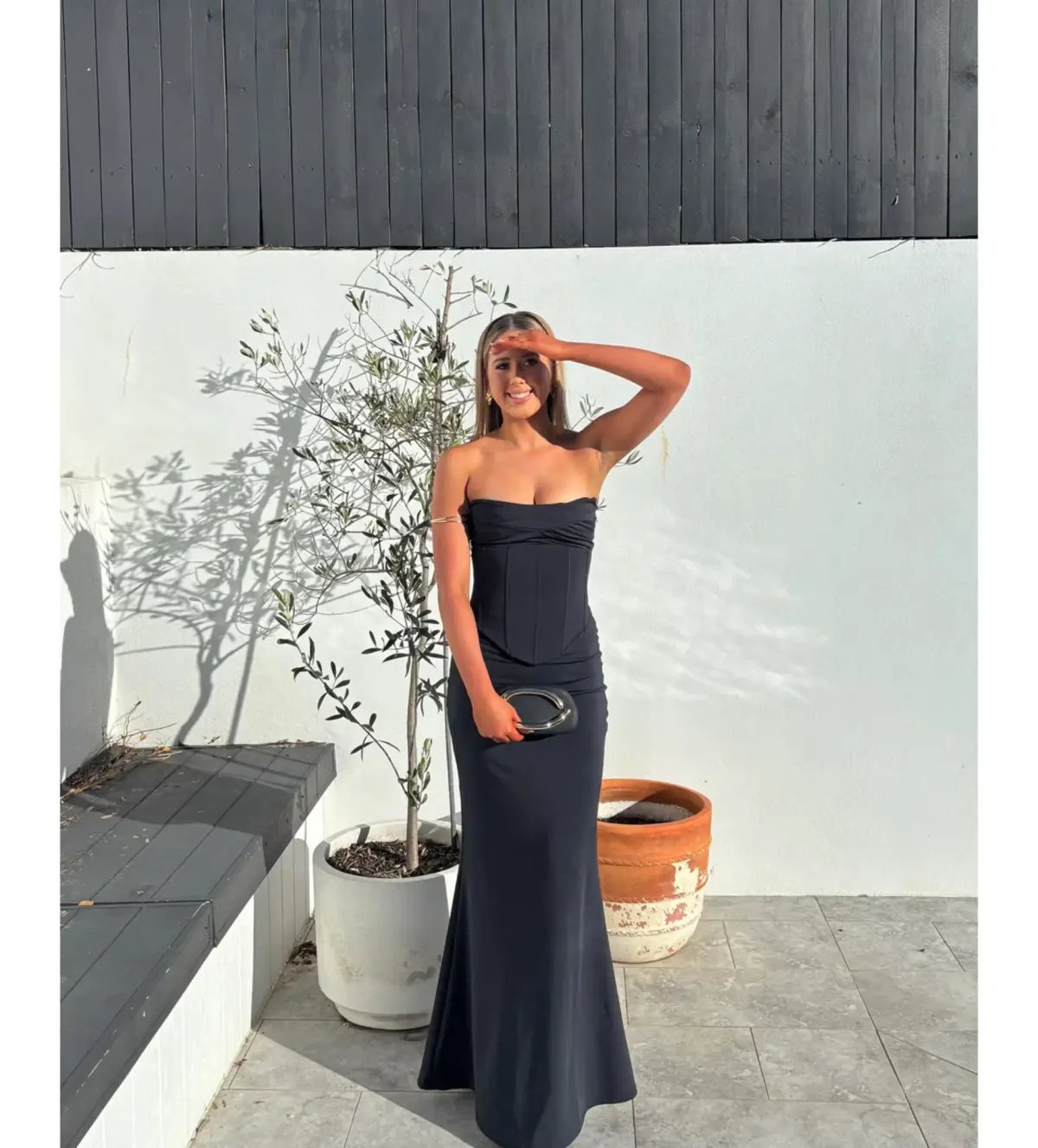 HNTR the Label Louie Gown Noir Size XS/AU 6 photo 2