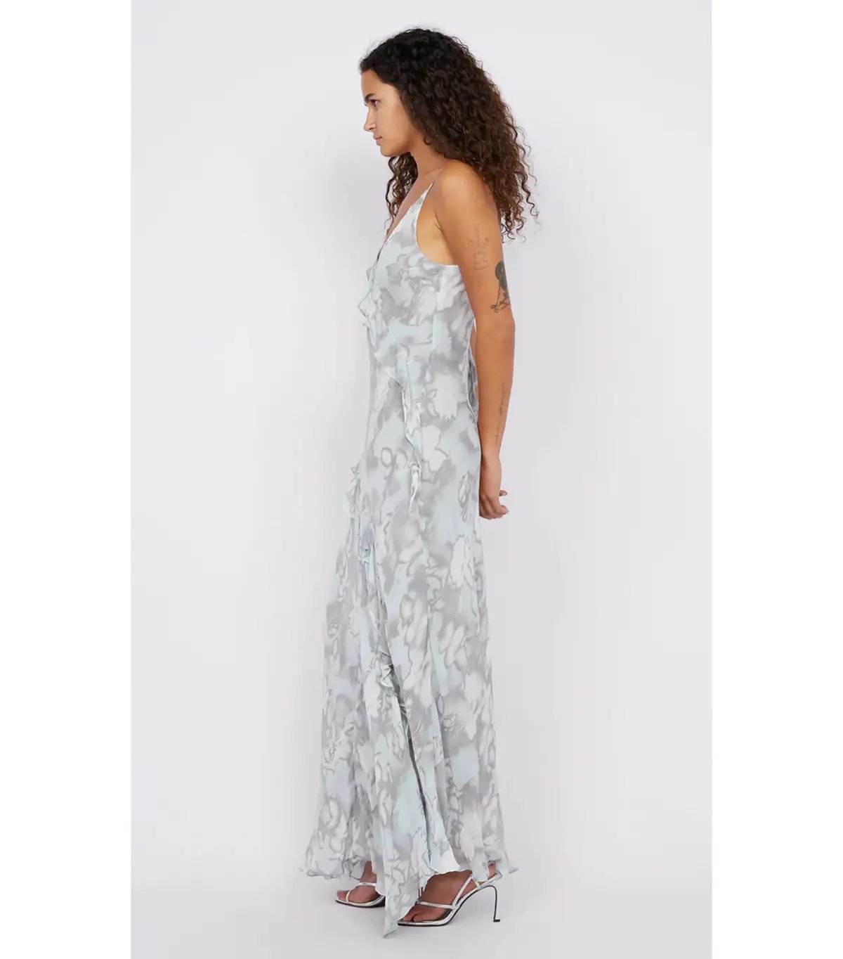 Bec & Bridge Zabelle Frill Maxi Dress in Moonshadow Size AU 6 photo 2