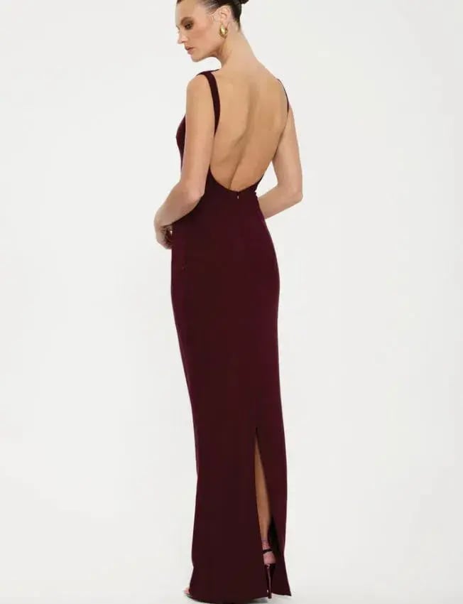 Effie Kats Verona Gown in Wine Size S/8 photo 2