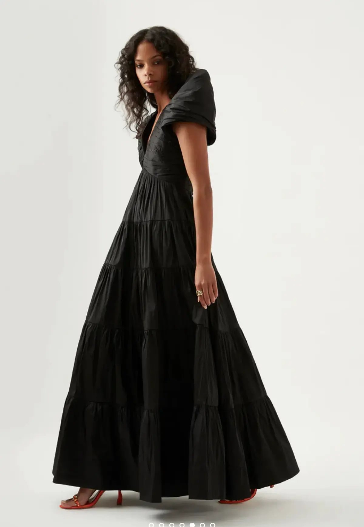 Aje Statuesque Tiered Gown Black Size 12 photo 3
