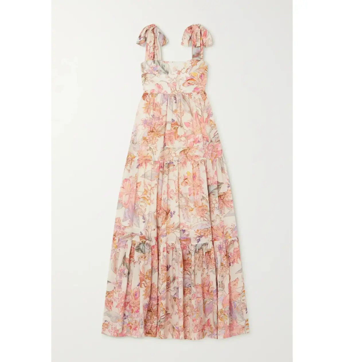 Zimmermann Cira Tiered Cotton-voile Midi Dress Floral-Print Size 1 / AU 10 photo 4