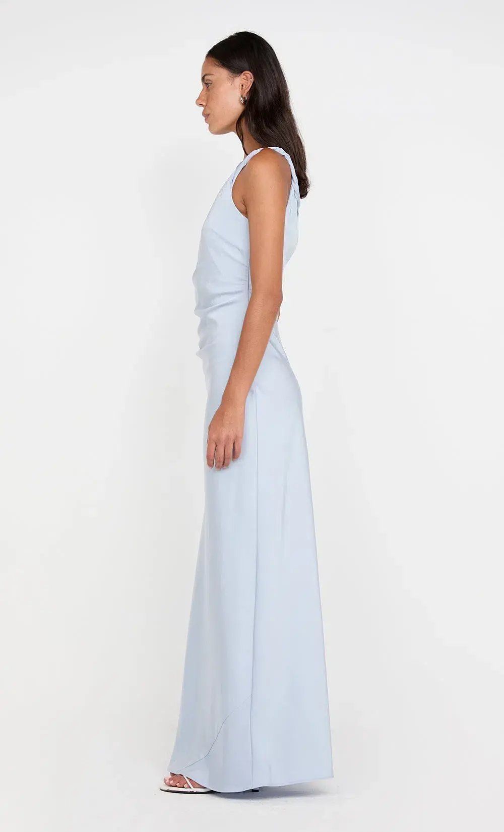 Bec & Bridge Lunetta Twist Strap Dress Dusty Blue Size 8 photo 3