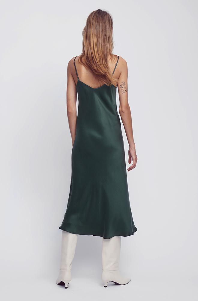 Silk Laundry 90s Silk Slip Dress Green Size 6 photo 3