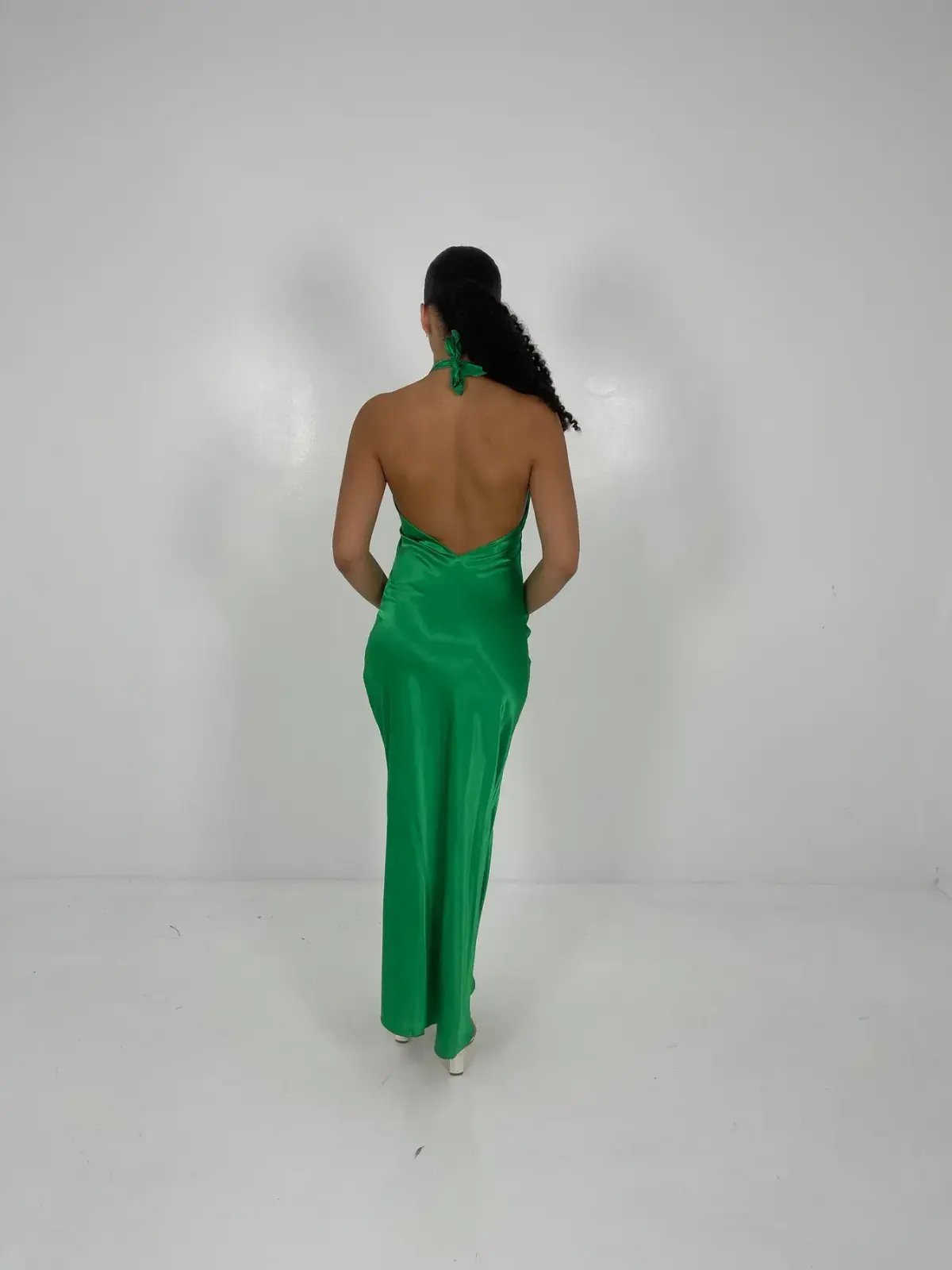 YLD Design Green Crossover Maxi Dress Size 6 photo 2