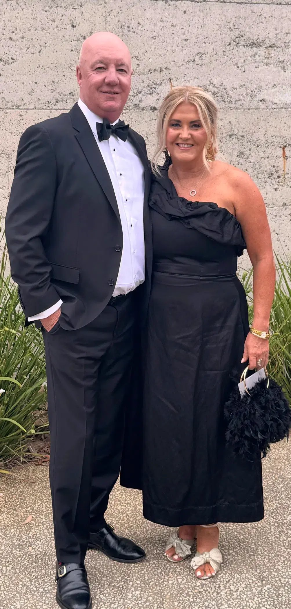 Veronika Maine Satin one shoulder black dress 14 photo 5