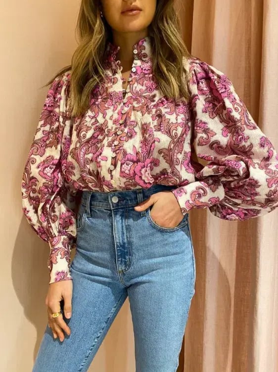 Alemais Isla Shirt In Magenta Size AU 10 photo 3