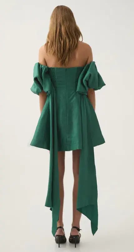 Aje Incarnation Mini Dress Emerald Size 16 photo 3