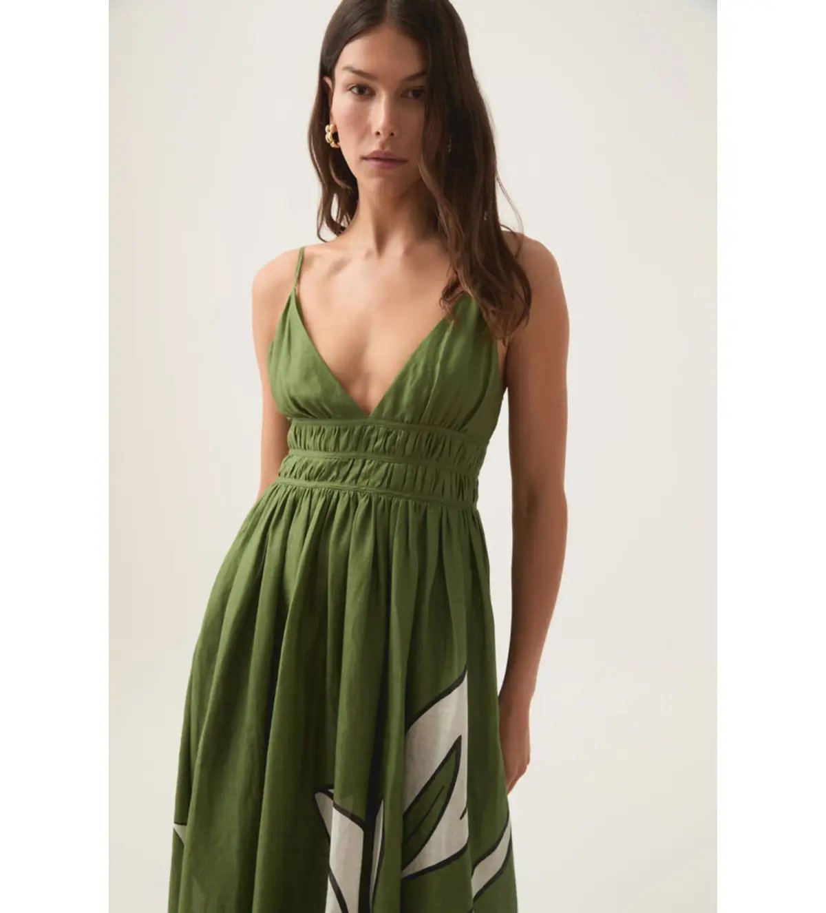 Aje Planetary Maxi Dress Abstract Fern Size 10 photo 2