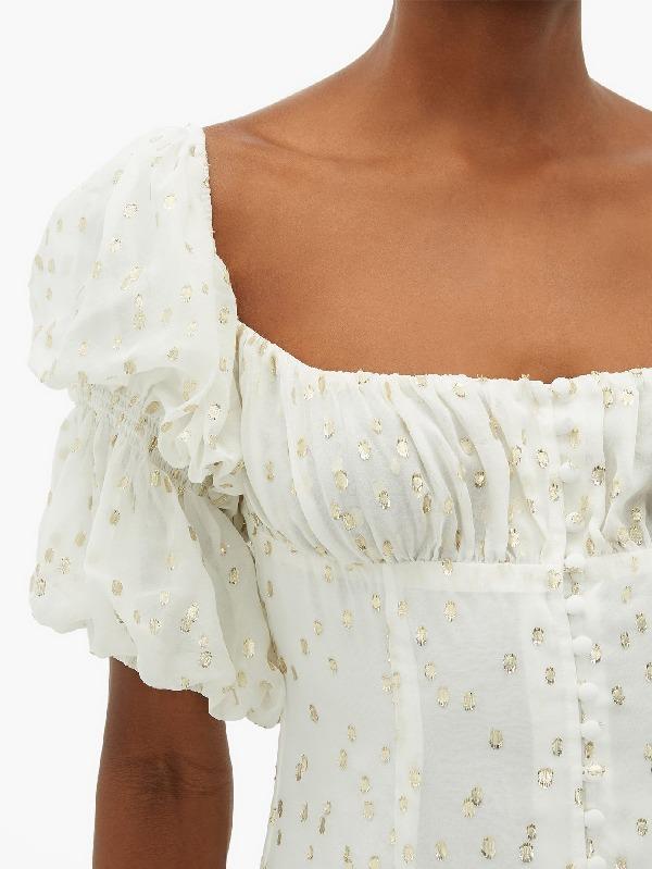 Rat & Boa Off-the-shoulder Metallic Fil Coupé Mini Dress White Size 6 photo 2