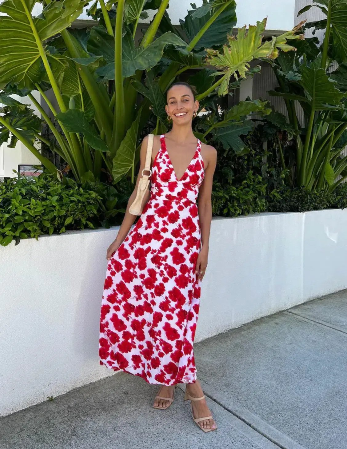 Kookai Bonita Vee Dress Red Floral Size XS / AU 6 photo 2