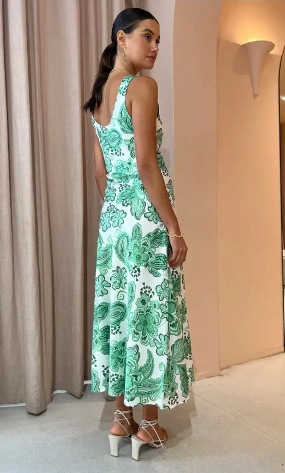 Hansen and Gretel Patricia Bias Cut Maxi Dress Greenhouse Size L / AU 12 photo 3