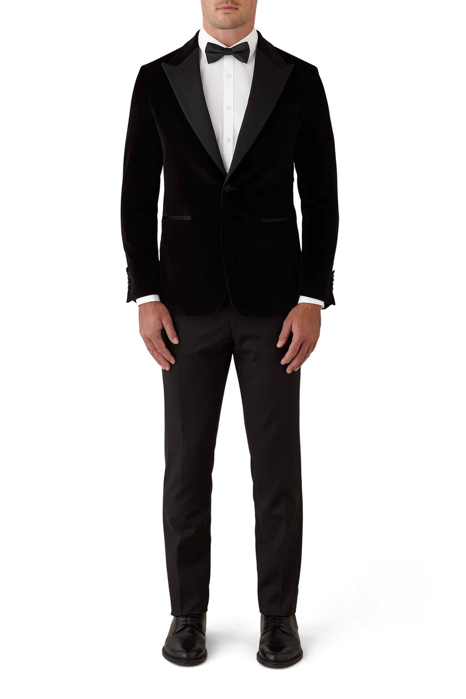 Gibson Black Alta Sartoria Peak Velvet Dinner Jacket photo 3
