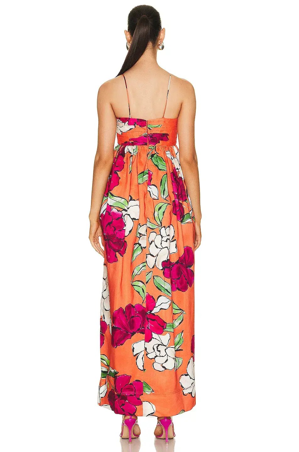 Aje Monument Tulip Maxi Dress Vivid Camellia Size 8 photo 6