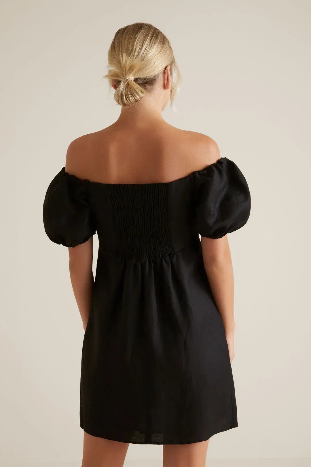 Seed Heritage Off Shoulder Mini Dress Black Size 14 photo 3