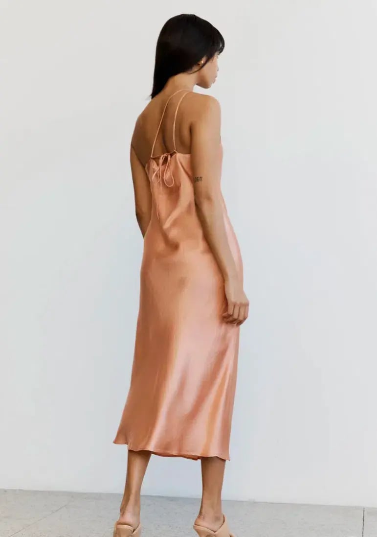 Third Form Crush Bias One Shoulder Midi Dress Guava Peach Size 10 photo 2