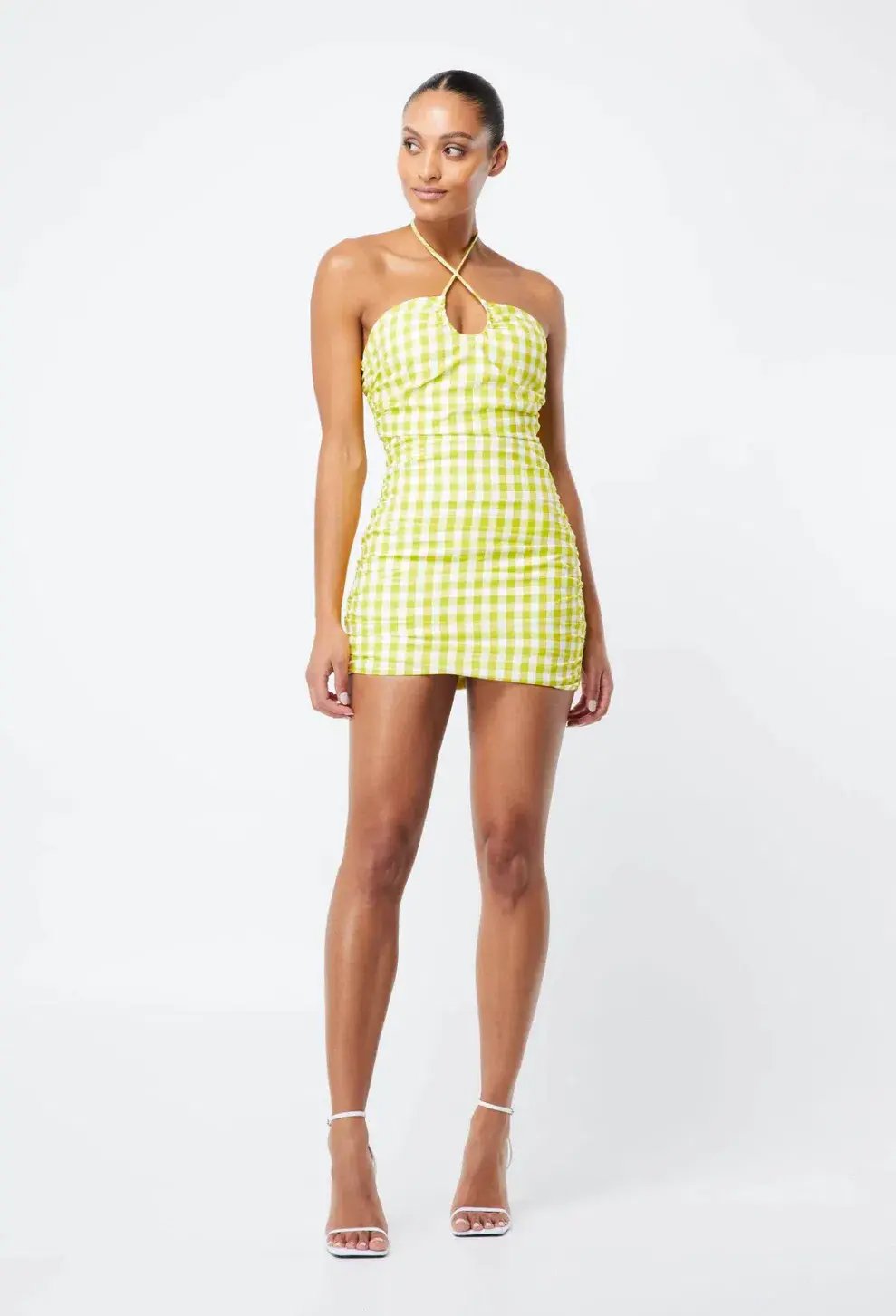 Mossman Check On It Dress Green Size 10 photo 4