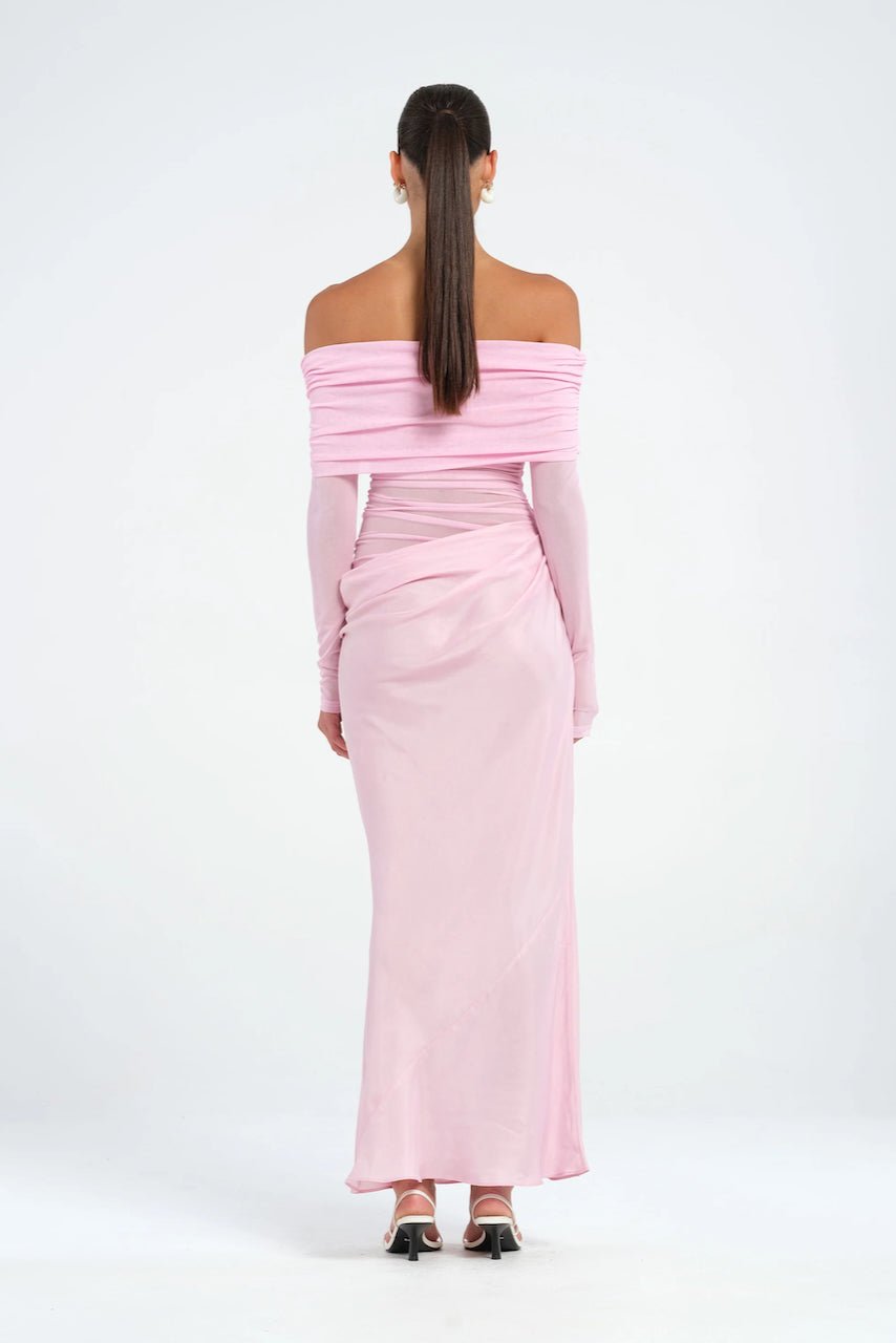 Benni Yasmin Off-Shoulder Maxi Dress - Baby Pink photo 2