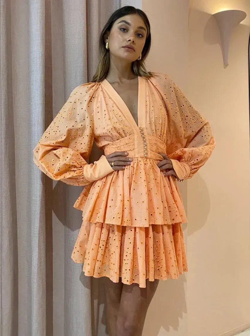 Acler Amelia Dress Orange Size 8 photo 3