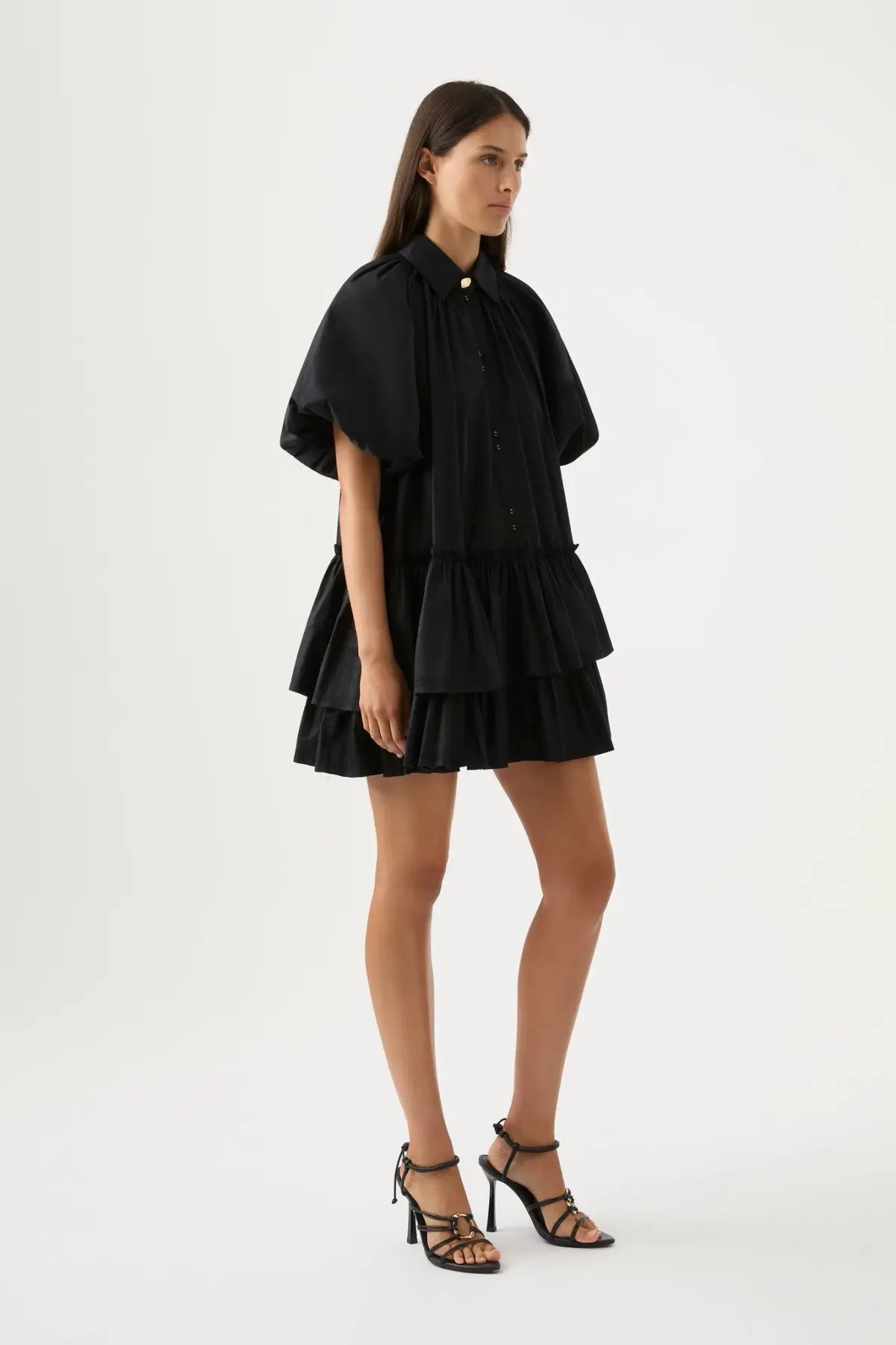Effie Kats Martta Lace Dress Midi Black size 6 photo 20