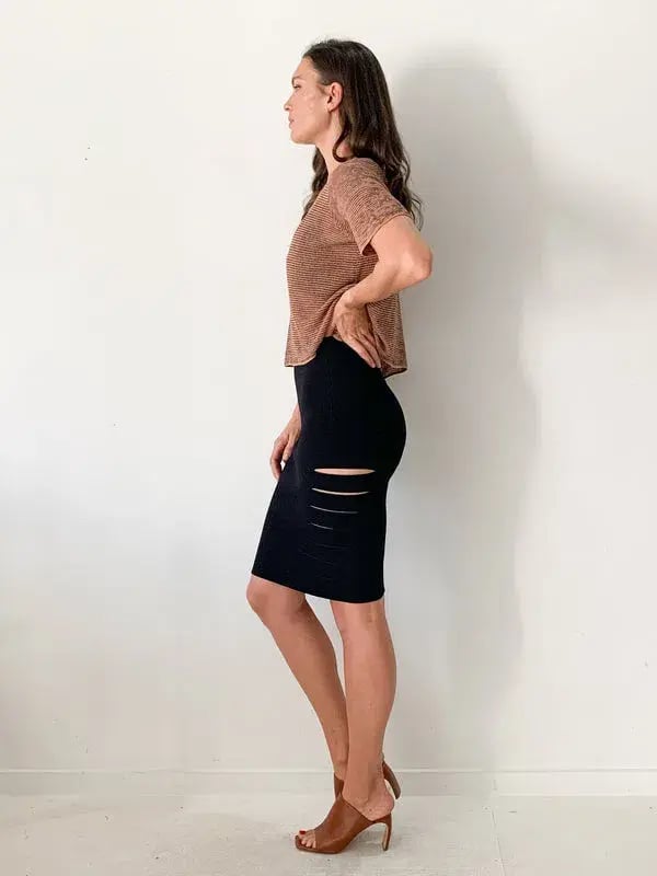 Dion Lee Crepe Cut Out Midi Skirt Black Size 8 photo 2