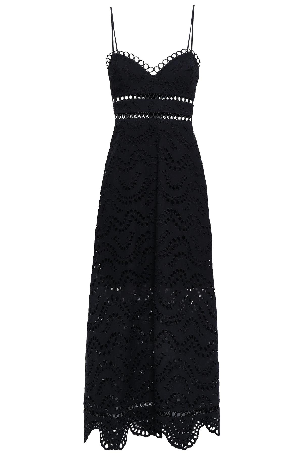 Zimmermann Jaya Wave Midi Dress Black Size 2 / Au 12 photo 3